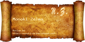 Monoki Zelma névjegykártya